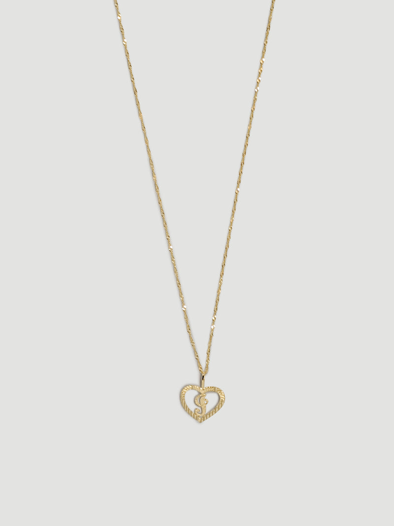 alliciante 14k gold initially in love letter heart pendant necklace