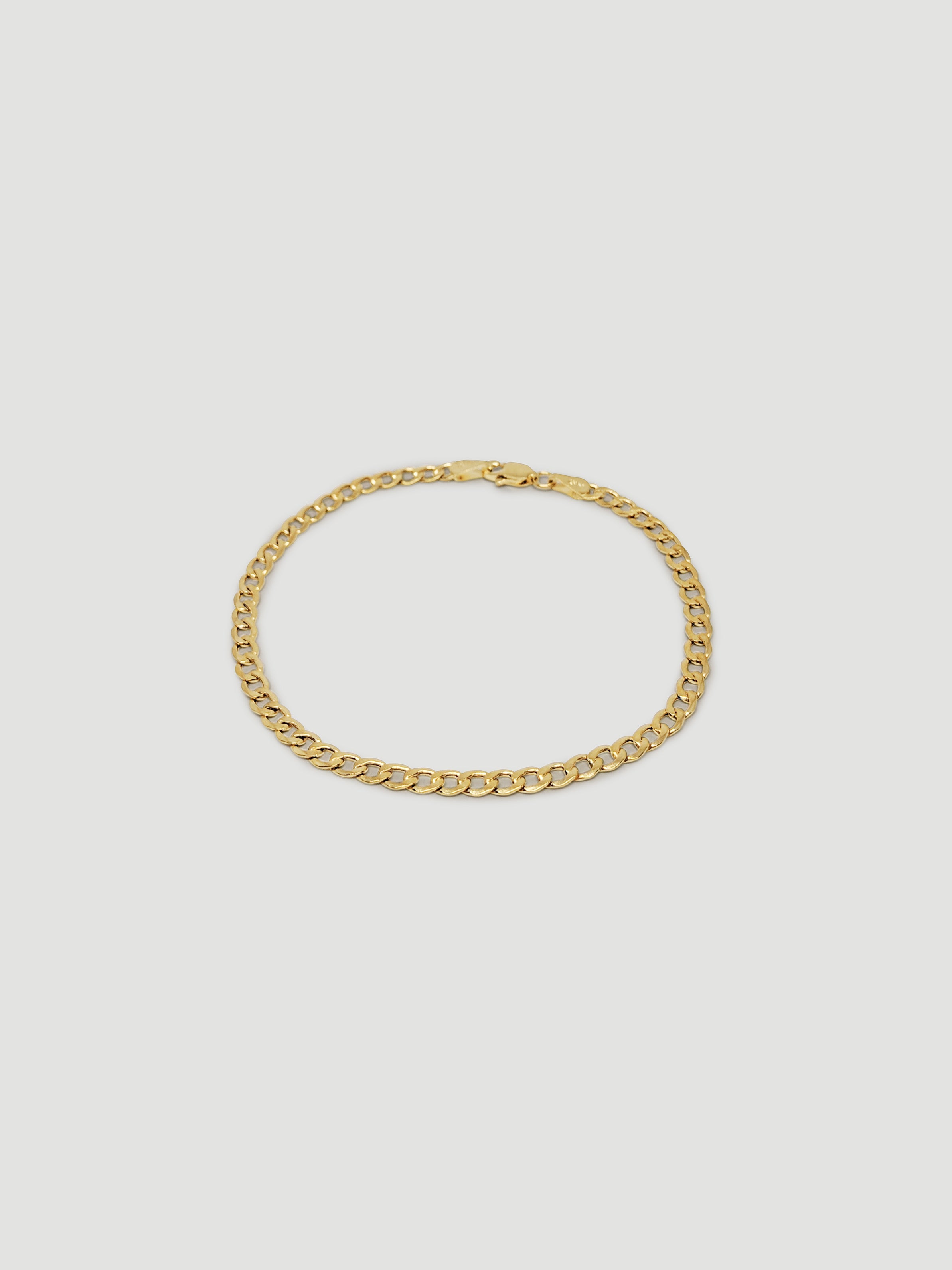 alliciante 14k gold the mini cuban chain bracelet