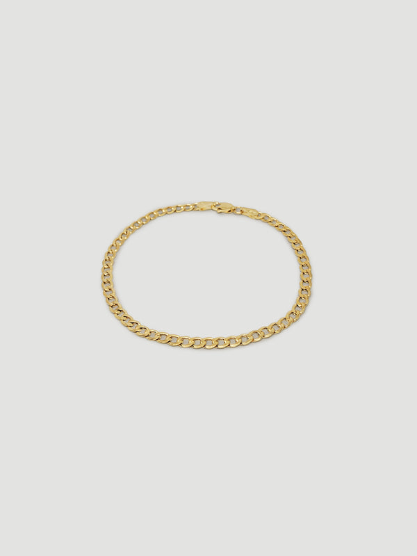 alliciante 14k gold the mini cuban chain bracelet