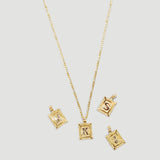 Framed Initial Pendant