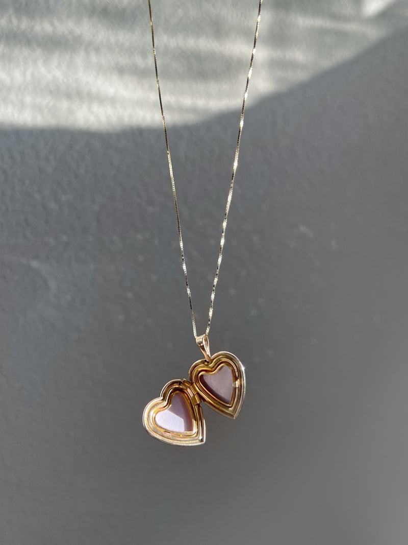THE HEART OF GOLD LOCKET NECKLACE