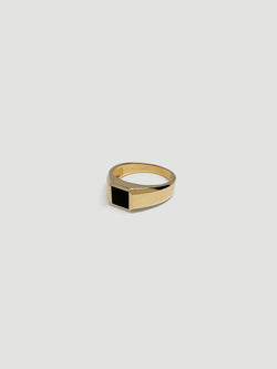 alliciante 14k gold the onyx signet ring