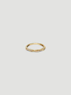 alliciante 14k gold the twisted bling band cubic zirconia ring
