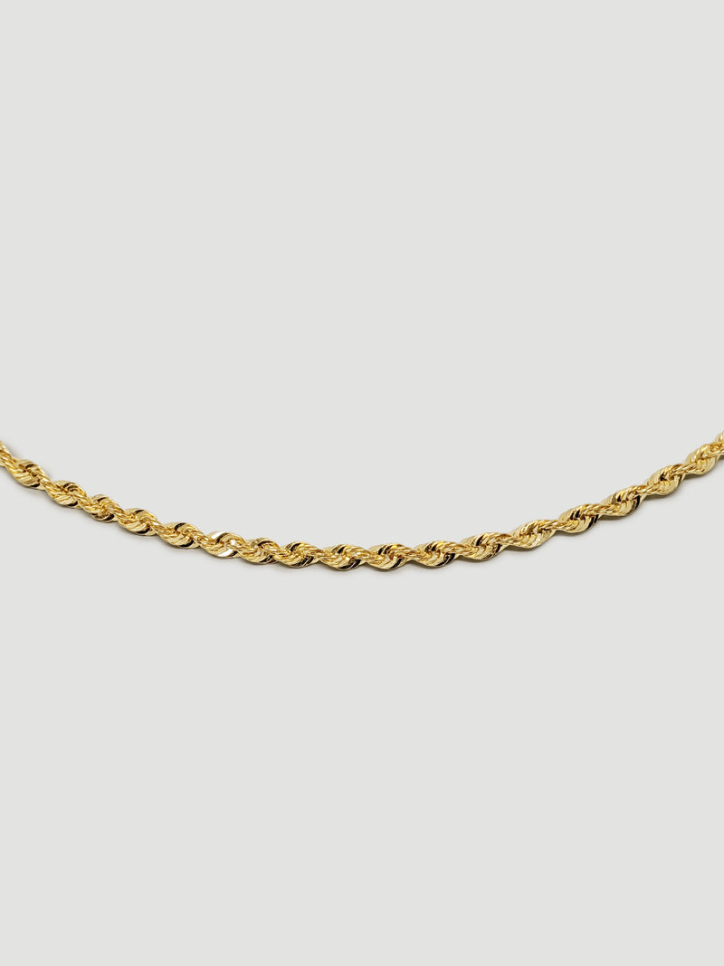 Small Rope Chain Necklace (Gold)