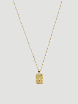 alliciante 14k gold mini santo dove reversible pendant necklace 
