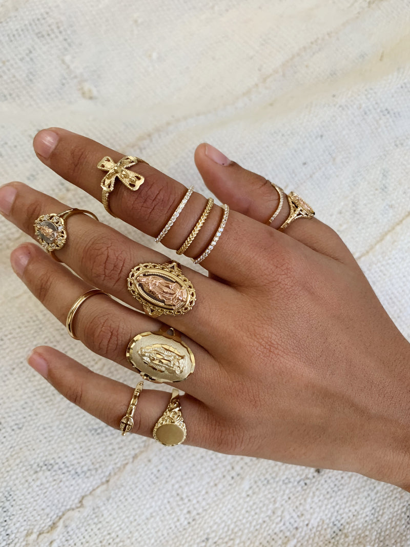 alliciante 14k gold rings stack