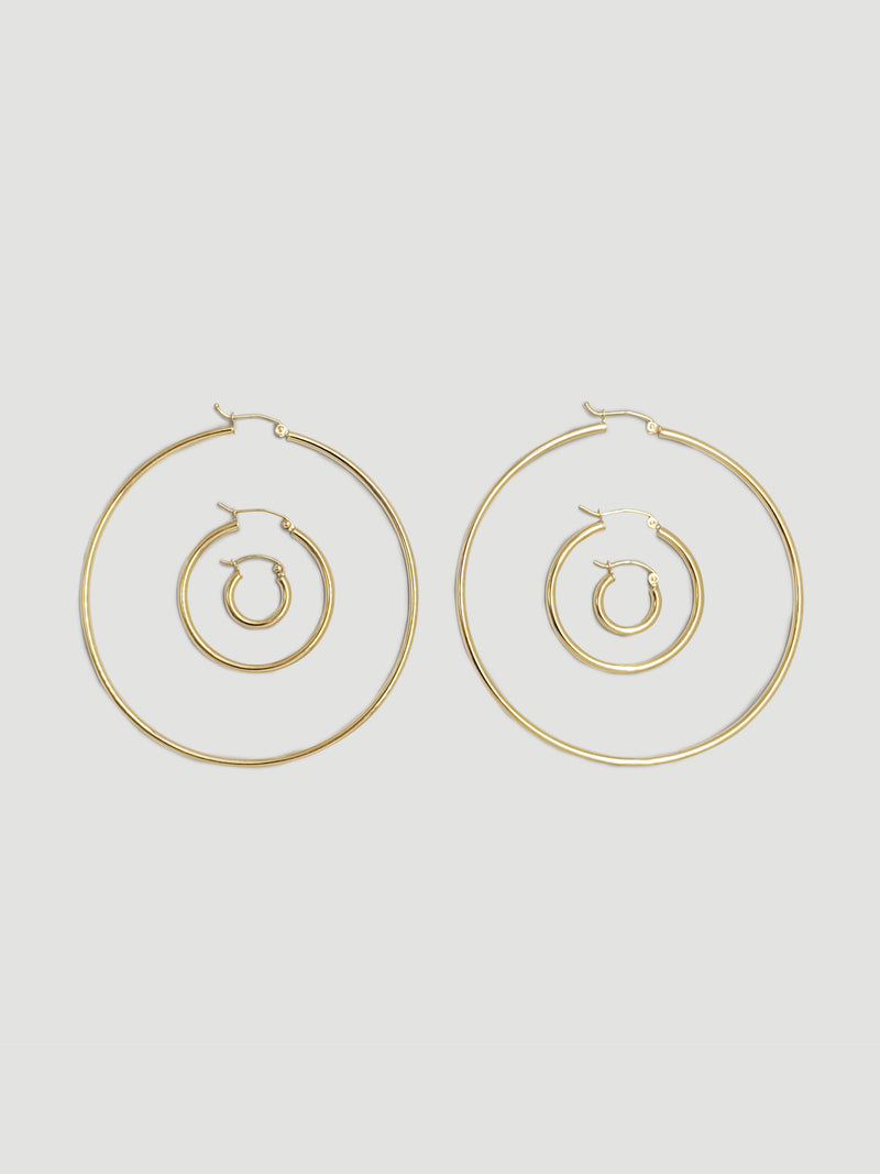 alliciante 14k gold hoops