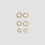 alliciante 14k gold small basic huggies earrings 3 sizes