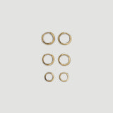 alliciante 14k gold small basic huggies earrings 3 sizes