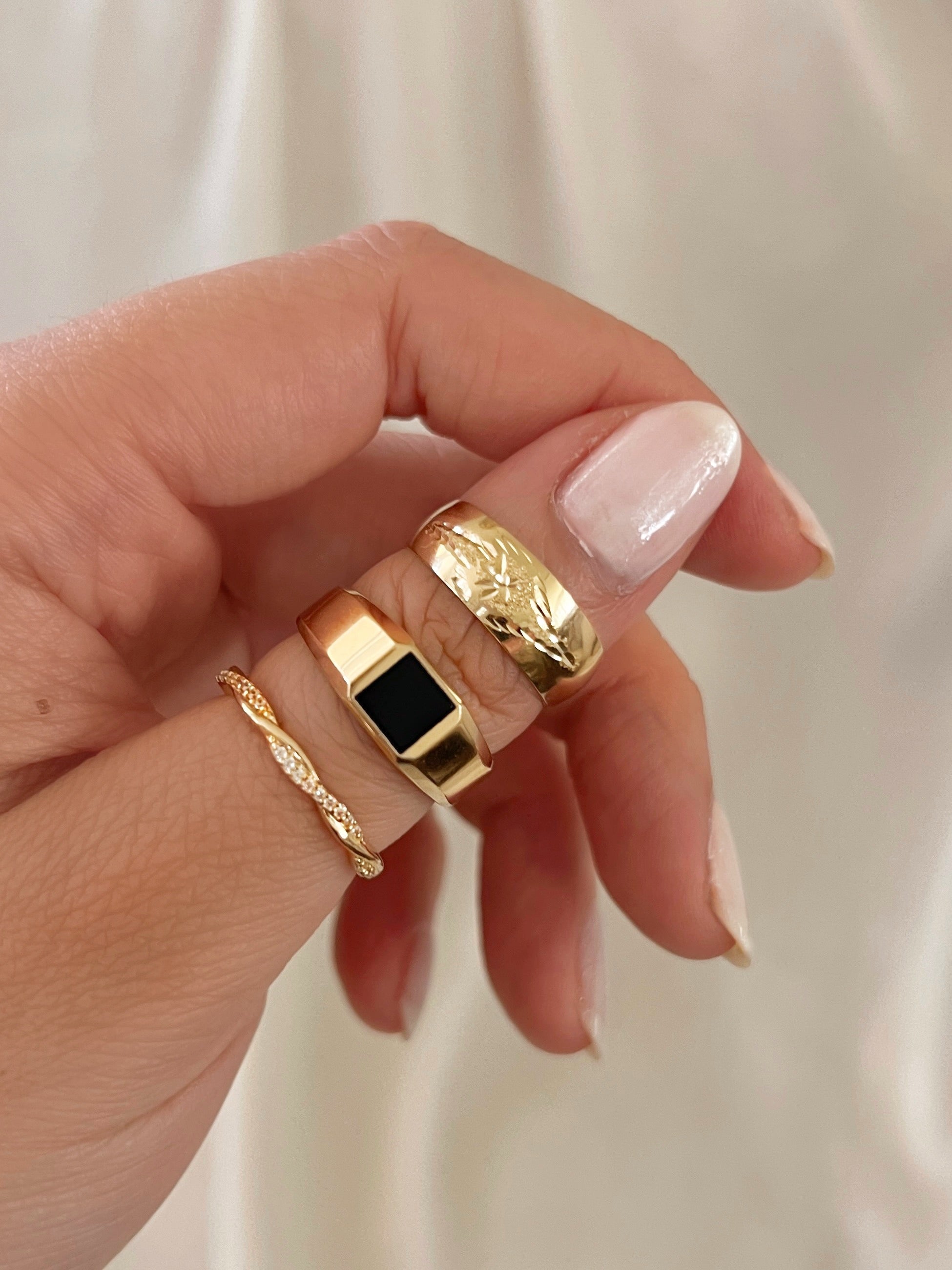 alliciante 14k gold rings stack