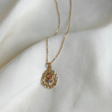 Flower Portrait Necklace