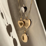 sweetheart heart locket necklace 14k white gold silver 