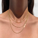 alliciante 14k gold franco chain stack