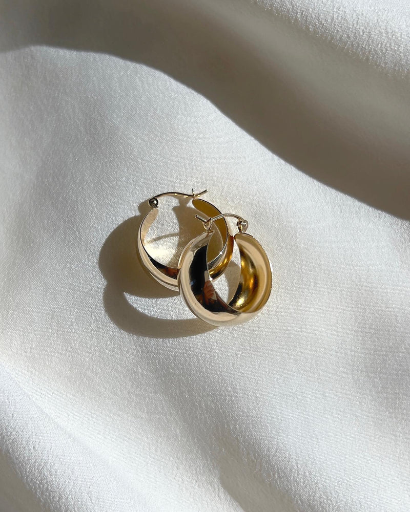 alliciante 14k gold the dome hoops