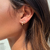 alliciante 14k gold small basic huggies earrings stack