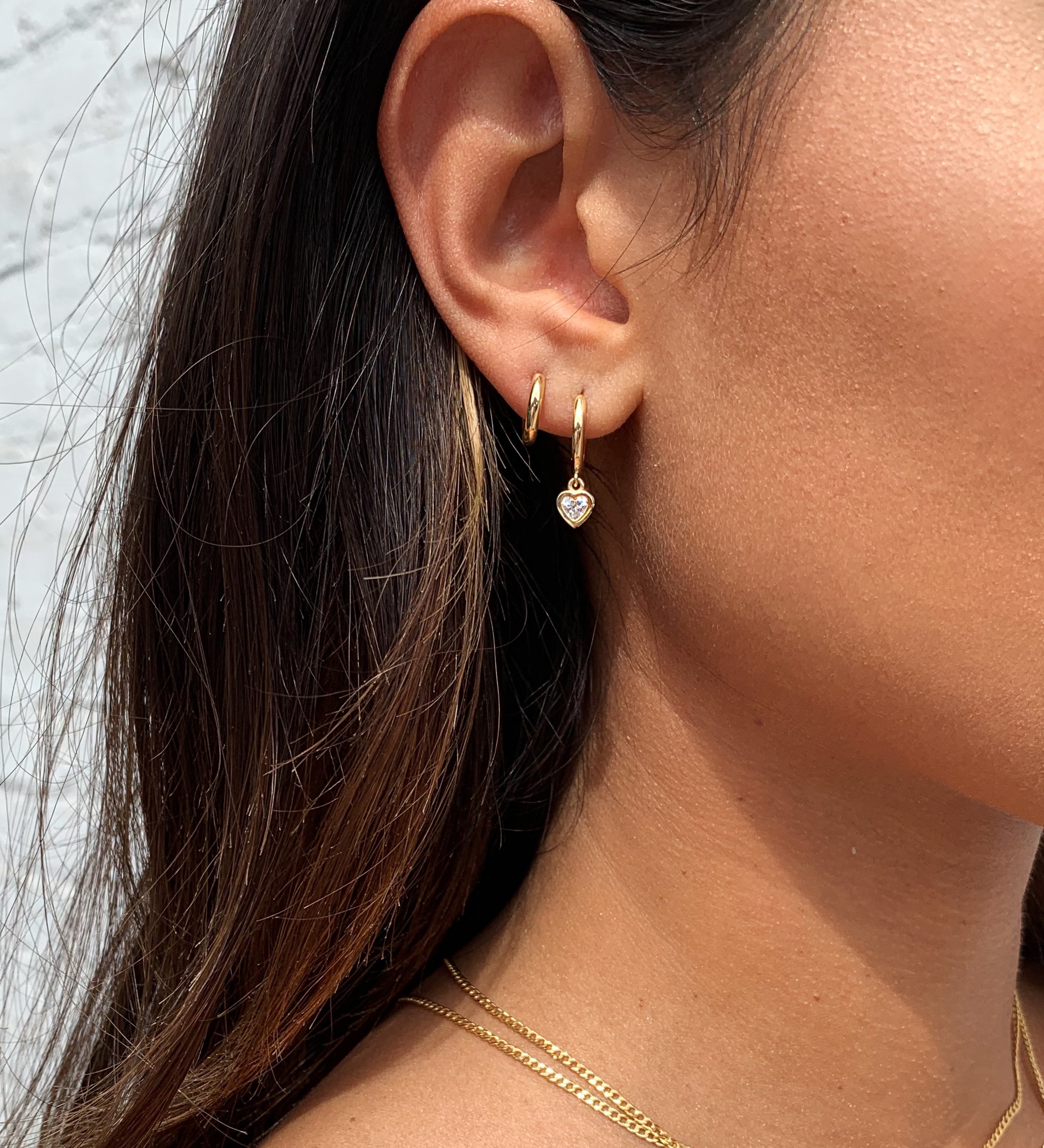 alliciante 14k gold earrings stack